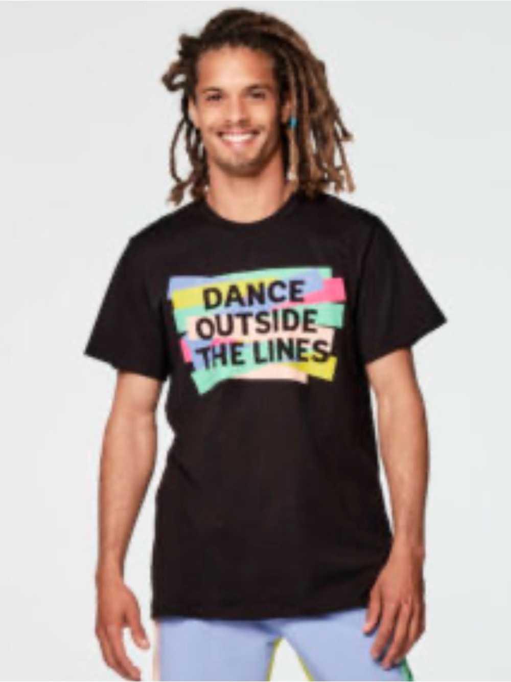 Unisex Zumba Wear Black Graphic Tee - "Dance Outside The Lines"